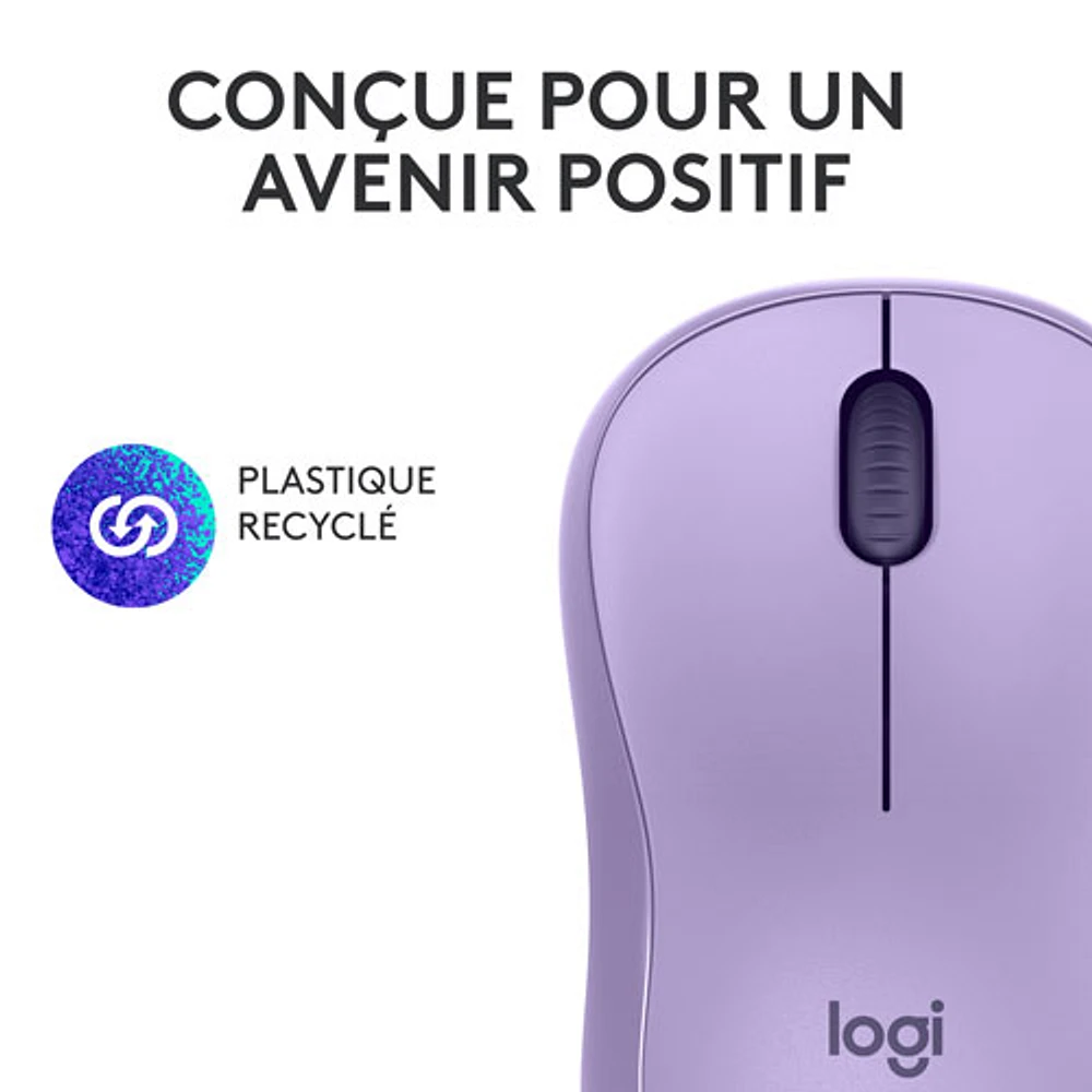 Souris optique Bluetooth de 1000 ppp M240 Silent de Logitech - Lavande - Exclusivité Best Buy