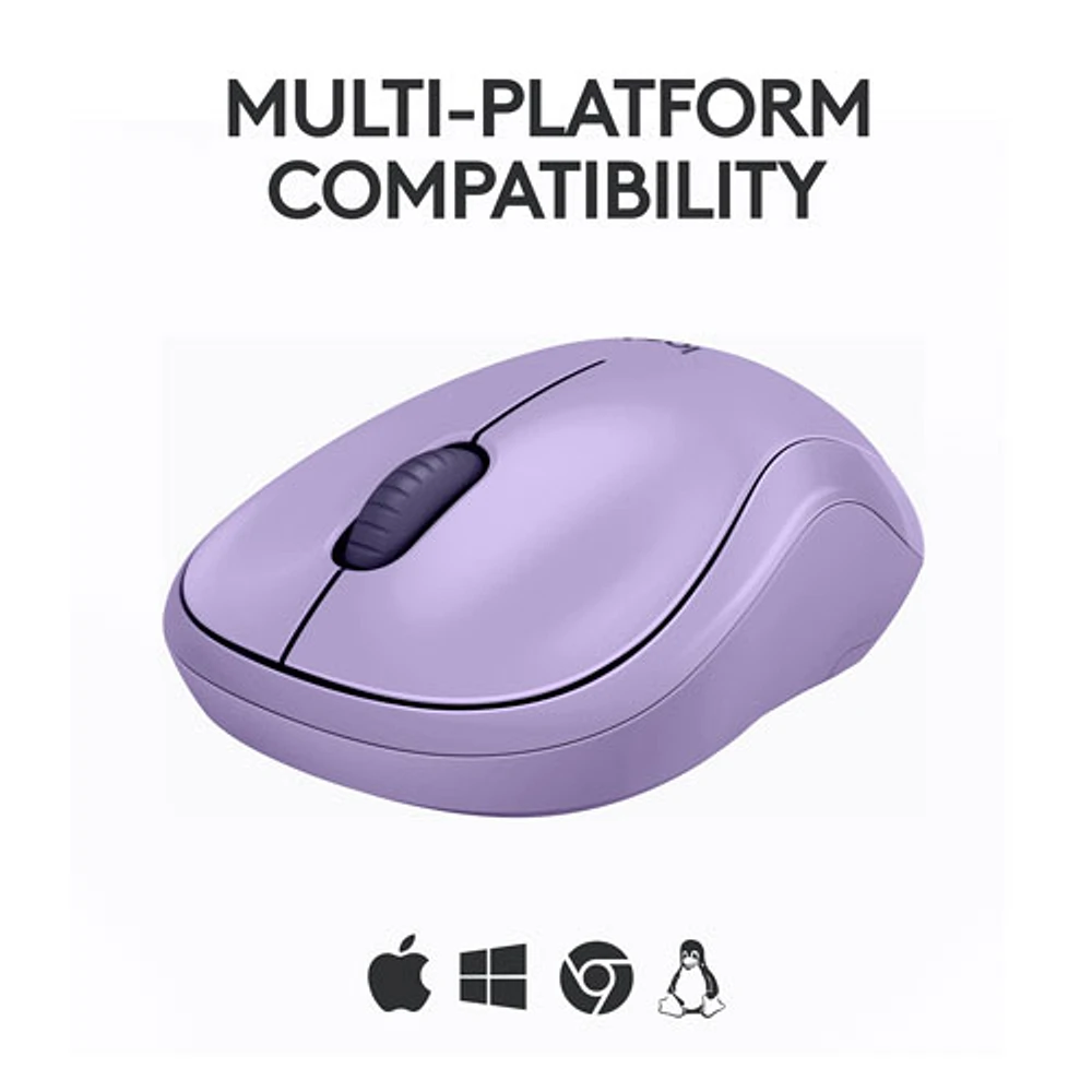 Logitech M240 Silent 1000 DPI Bluetooth Optical Mouse - Lavender - Only at Best Buy