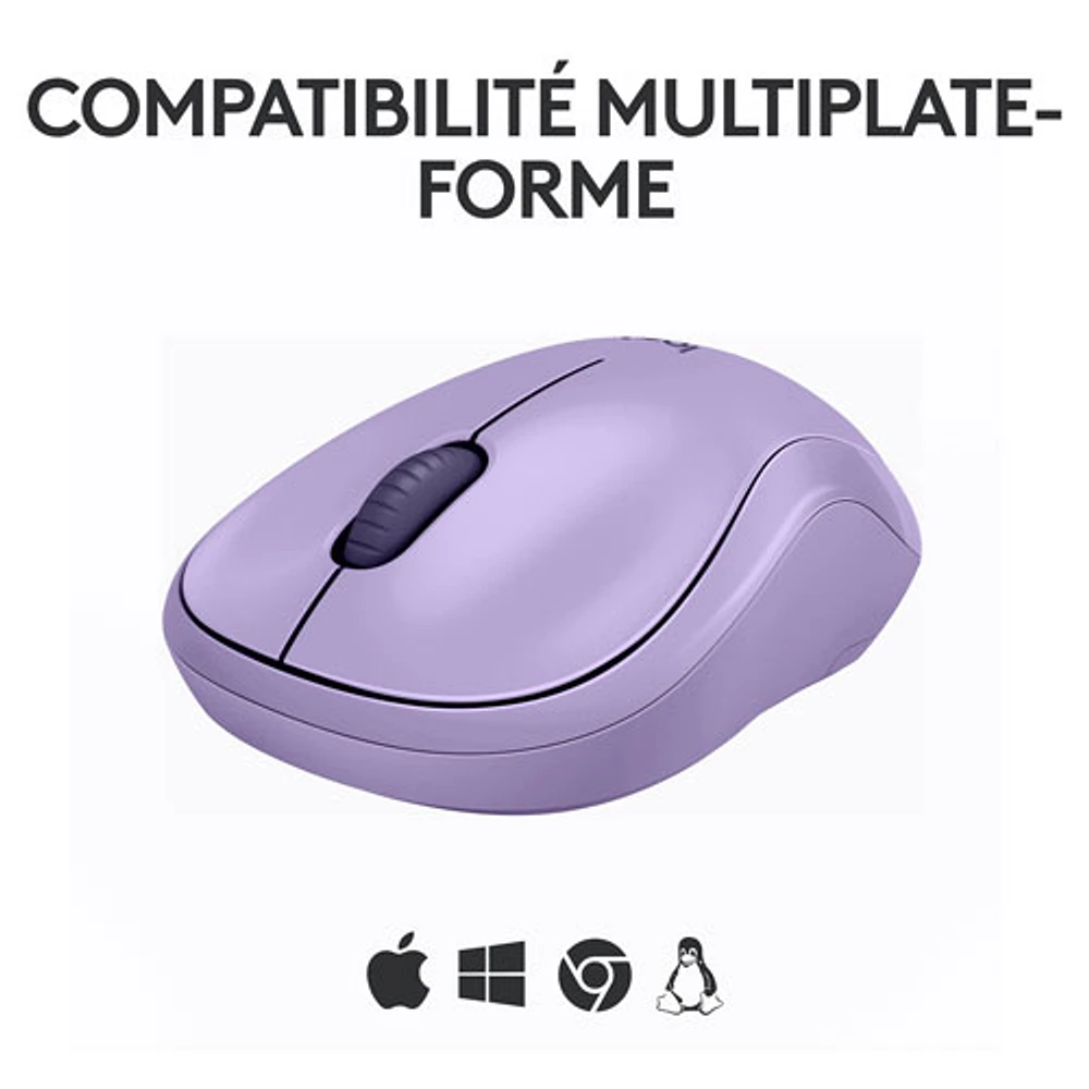 Logitech M240 Silent 1000 DPI Bluetooth Optical Mouse - Lavender - Only at Best Buy