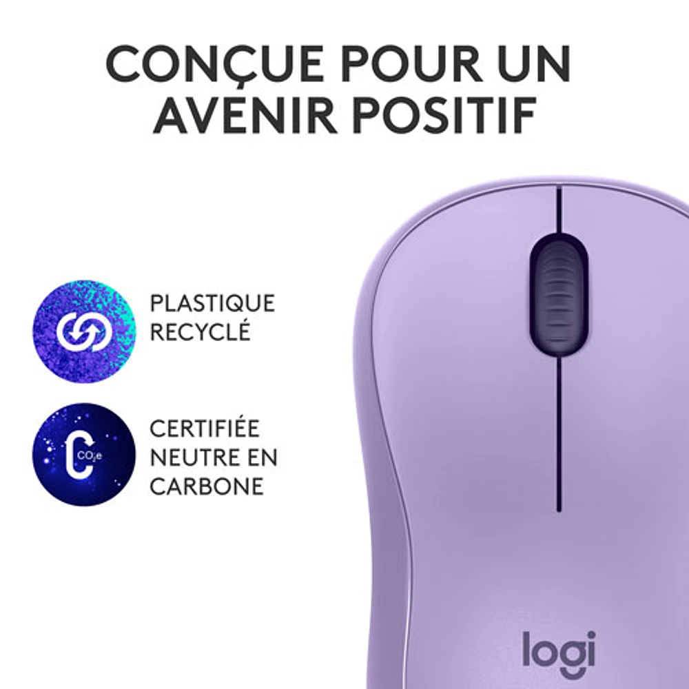 Souris optique Bluetooth de 1000 ppp M240 Silent de Logitech - Lavande - Exclusivité Best Buy