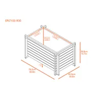 New Age Garden 30" Rectangular Planter Box - Maple