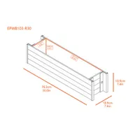 New Age Garden 30" Rectangular Window Planter Box - Beige