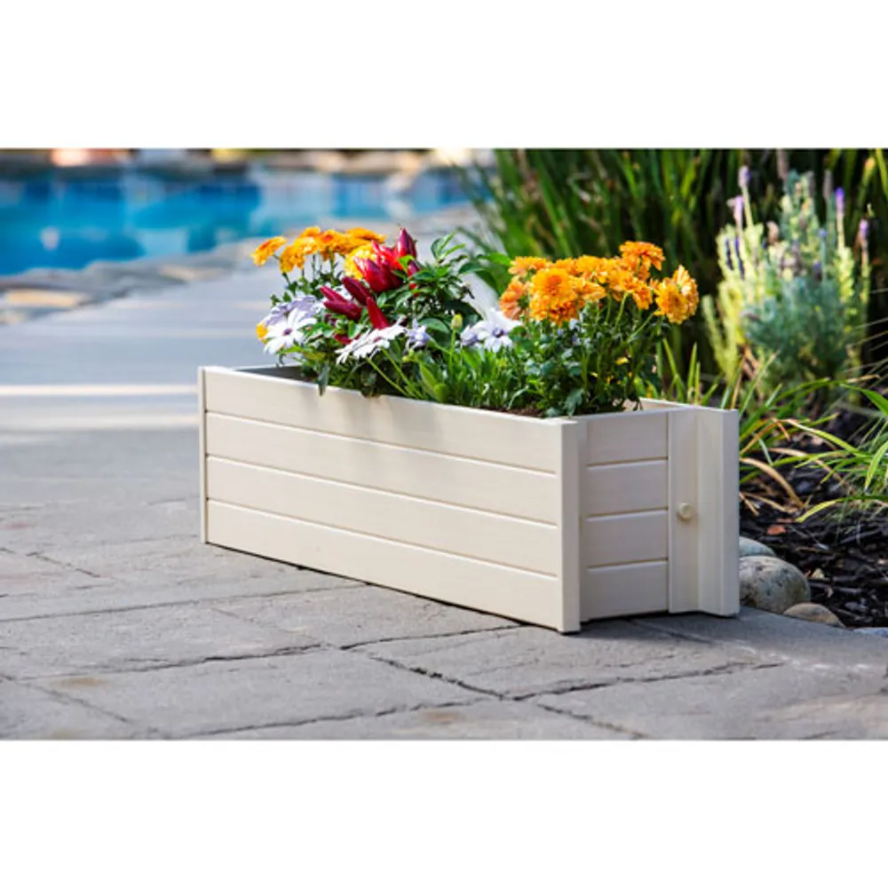 New Age Garden 30" Rectangular Window Planter Box - Beige