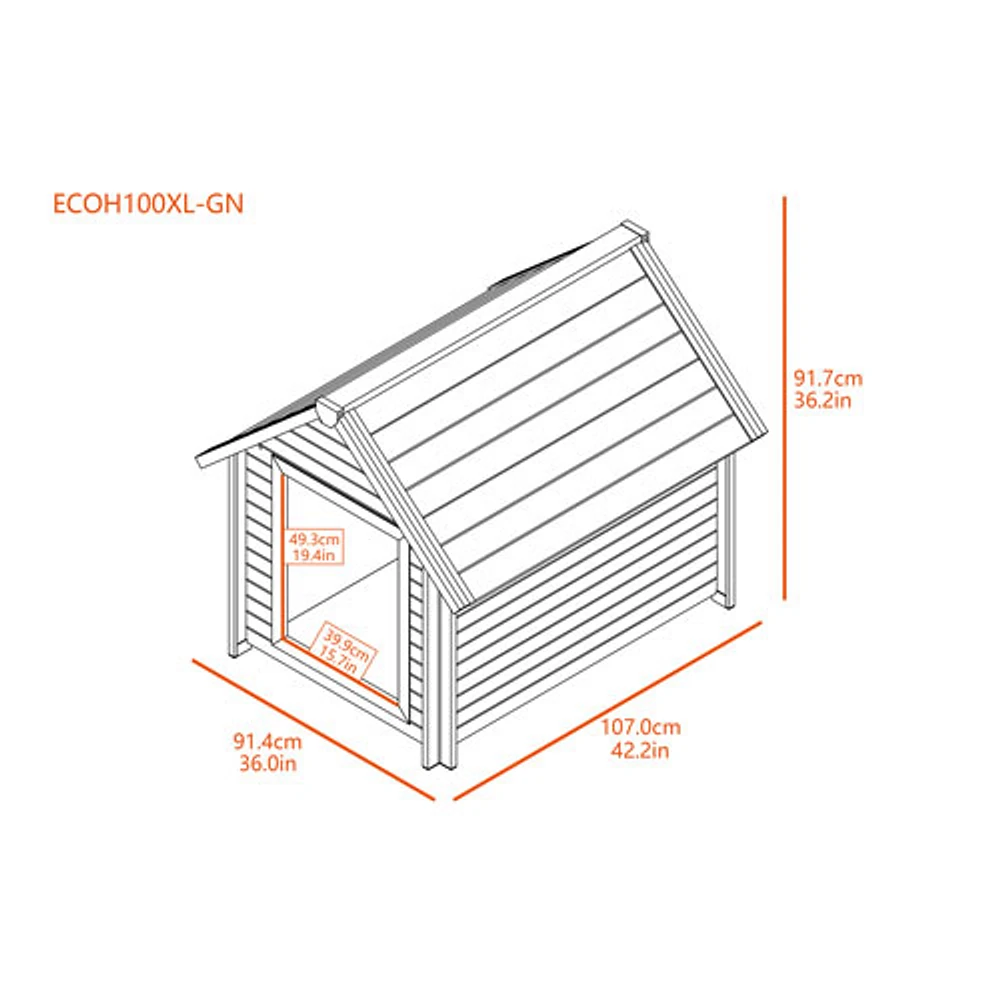 New Age Pet Bunk XL Dog House - Maple