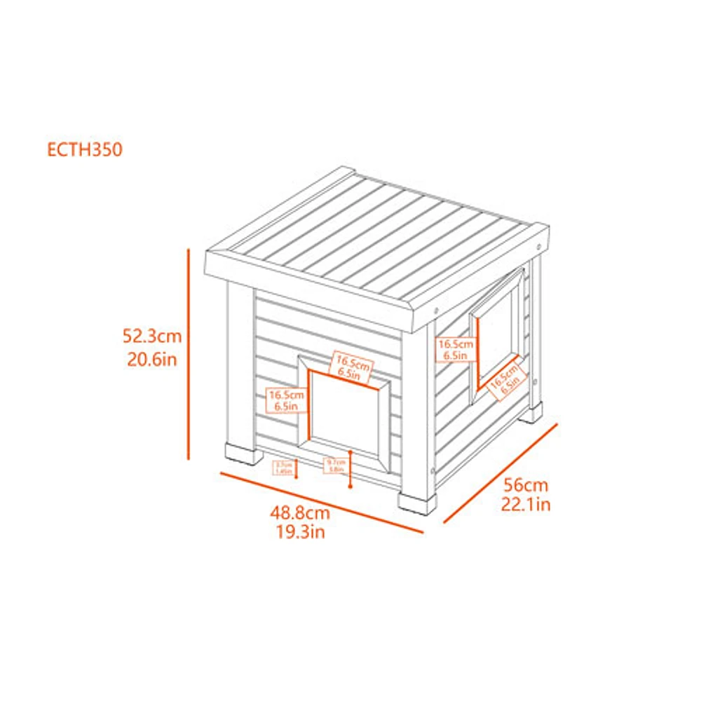 New Age Pet Outdoor Cat House - Maple