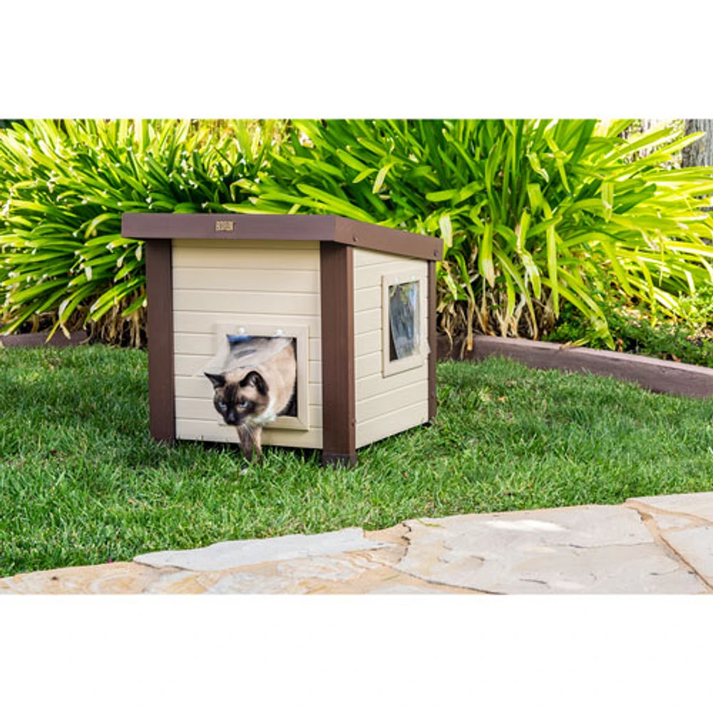 New Age Pet Outdoor Cat House - Maple