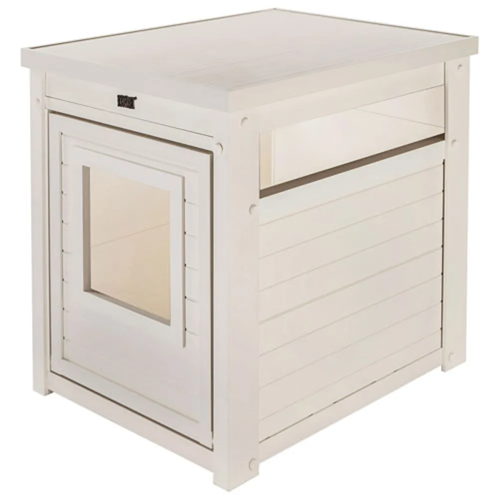 Meuble à litière de New Age Pet - Blanc antique