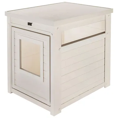 Meuble à litière de New Age Pet - Blanc antique