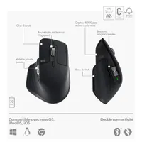 MX Keys S Bluetooth Combo - MX Keys S Keyboard, MX Master 3S Mouse, MX Palm Rest