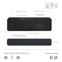 MX Keys S Bluetooth Combo - MX Keys S Keyboard, MX Master 3S Mouse, MX Palm Rest