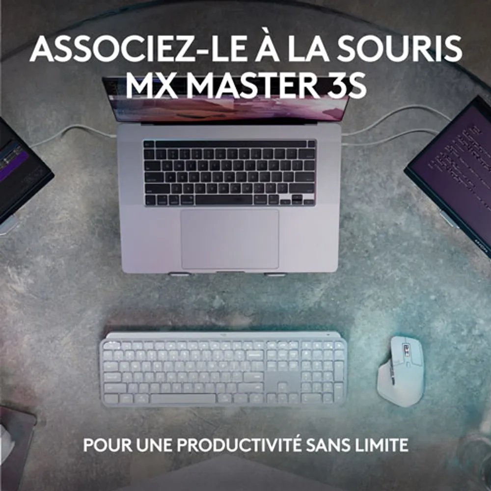 Clavier sans fil rétroéclairé à touches programmables MX Keys S de Logitech