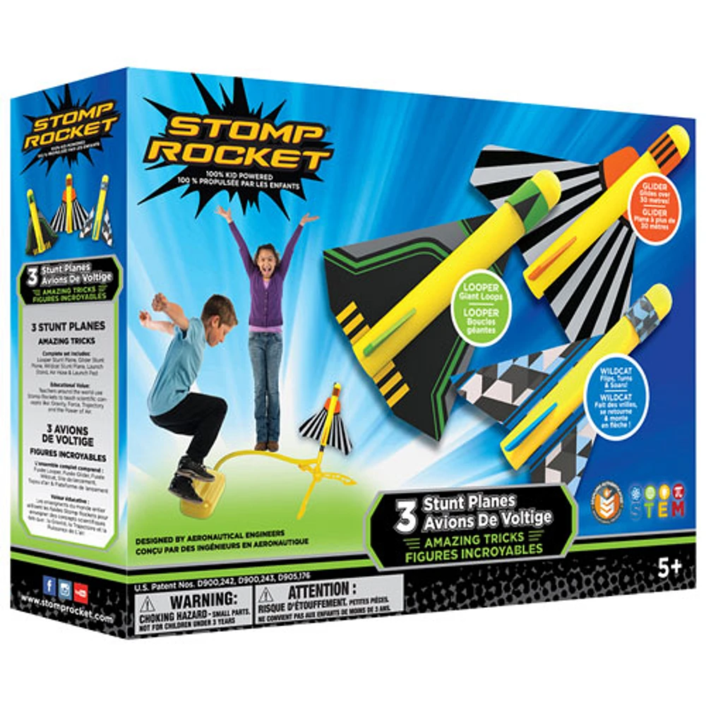 Stomp Rocket Stunt Planes - 3 Pack