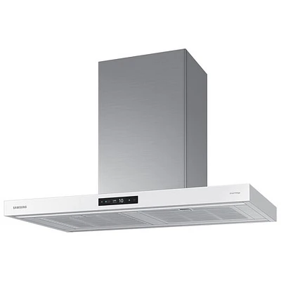 Samsung Bespoke 36" Wall Mount Range Hood (NK36CB700WCGAA) - Grey Glass