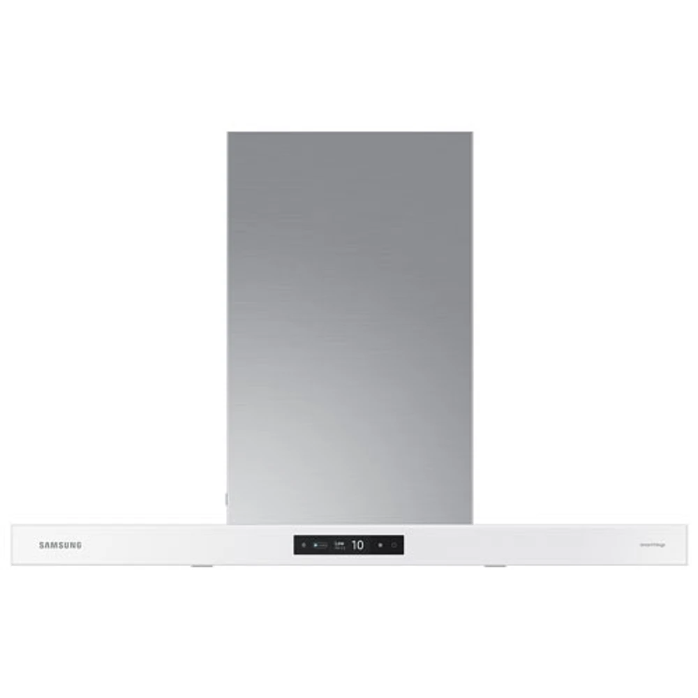 Samsung Bespoke 36" Wall Mount Range Hood (NK36CB700WCGAA) - Grey Glass