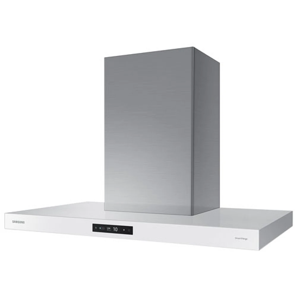 Samsung Bespoke 36" Wall Mount Range Hood (NK36CB700WCGAA) - Grey Glass