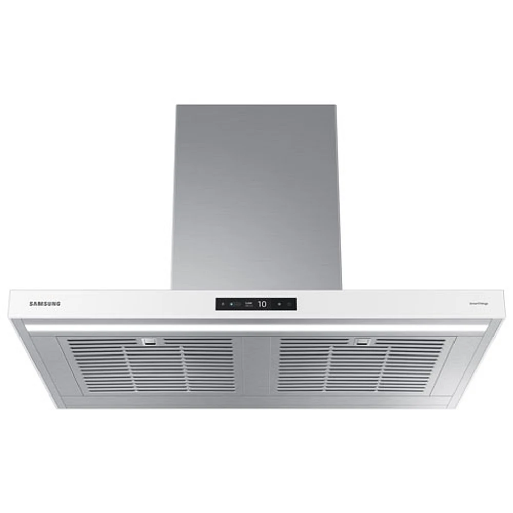 Samsung Bespoke 36" Wall Mount Range Hood (NK36CB700WCGAA) - Grey Glass