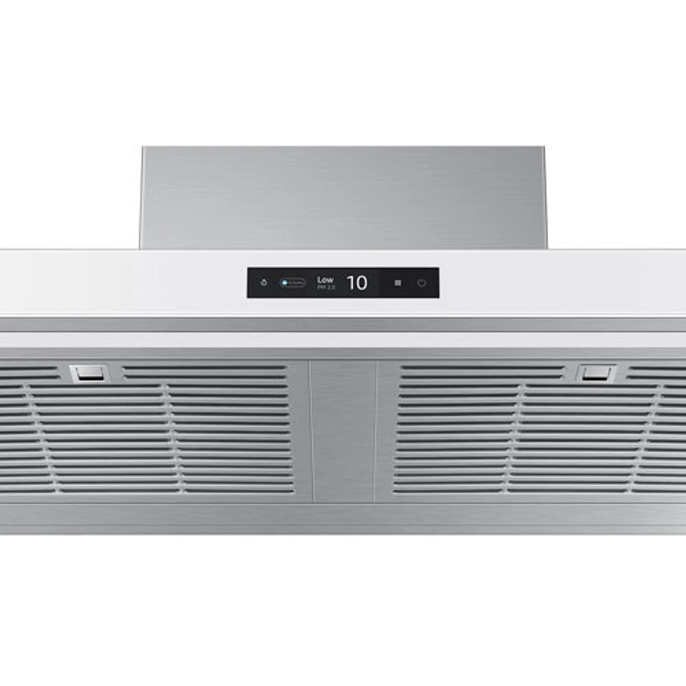 Samsung Bespoke 36" Wall Mount Range Hood (NK36CB700WCGAA) - Grey Glass