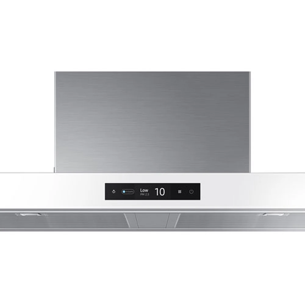 Samsung Bespoke 36" Wall Mount Range Hood (NK36CB700WCGAA) - Grey Glass