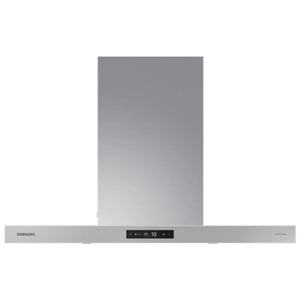 Samsung Bespoke 35" Wall Mount Range Hood (NK36CB700W12AA) - White Glass