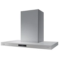 Samsung Bespoke 35" Wall Mount Range Hood (NK36CB700W12AA) - White Glass