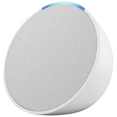 Haut-parleur intelligent Echo Pop d'Amazon avec Alexa - Blanc glacier