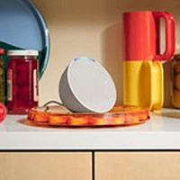 Haut-parleur intelligent Echo Pop d'Amazon avec Alexa - Blanc glacier
