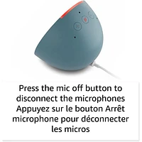 Haut-parleur intelligent Echo Pop d'Amazon avec Alexa - Blanc glacier