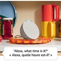 Haut-parleur intelligent Echo Pop d'Amazon avec Alexa - Blanc glacier