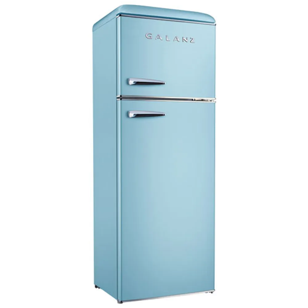 Galanz Retro 24" 12 Cu. Ft. Freestanding Top Freezer Refrigerator (GLR12TBEEFR) - Bebop Blue