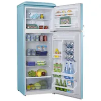 Galanz Retro 24" 12 Cu. Ft. Freestanding Top Freezer Refrigerator (GLR12TBEEFR) - Bebop Blue