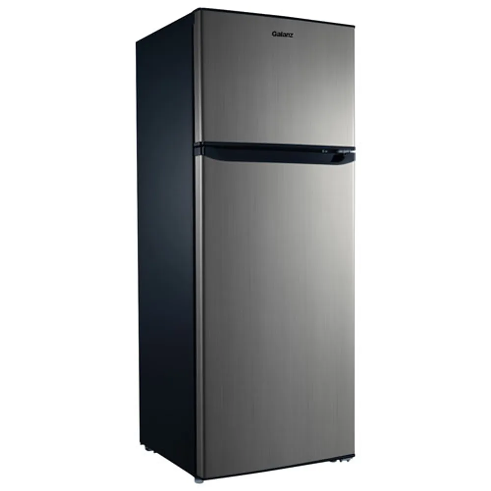 Galanz 24" 7.6 Cu. Ft. Freestanding Top Freezer Refrigerator (GLR76TS1E) - Stainless Steel