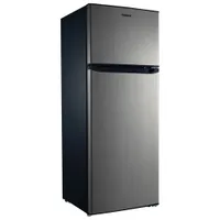 Galanz 24" 7.6 Cu. Ft. Freestanding Top Freezer Refrigerator (GLR76TS1E) - Stainless Steel