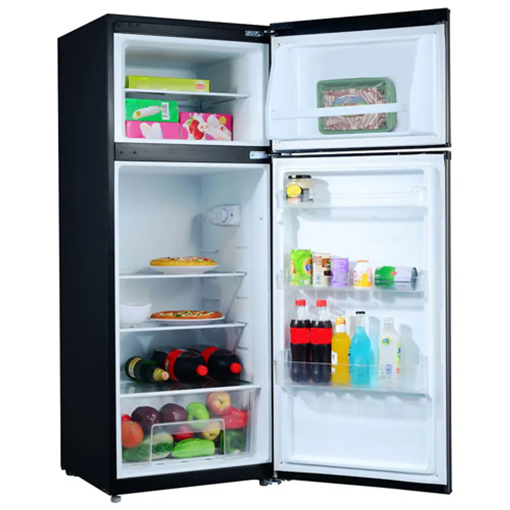 Galanz 24" 7.6 Cu. Ft. Freestanding Top Freezer Refrigerator (GLR76TS1E) - Stainless Steel