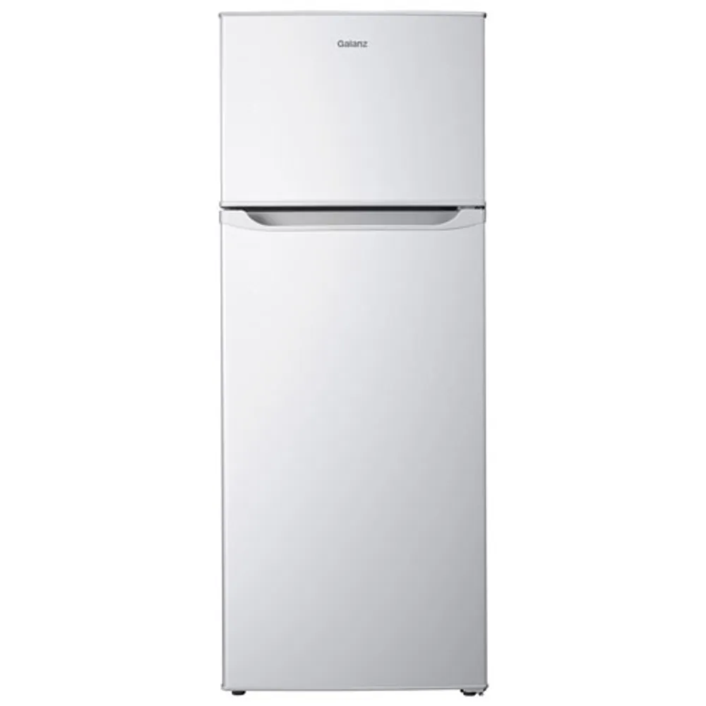 Galanz 24" 7.6 Cu. Ft. Freestanding Top Freezer Refrigerator (GLR76TWEE) - White