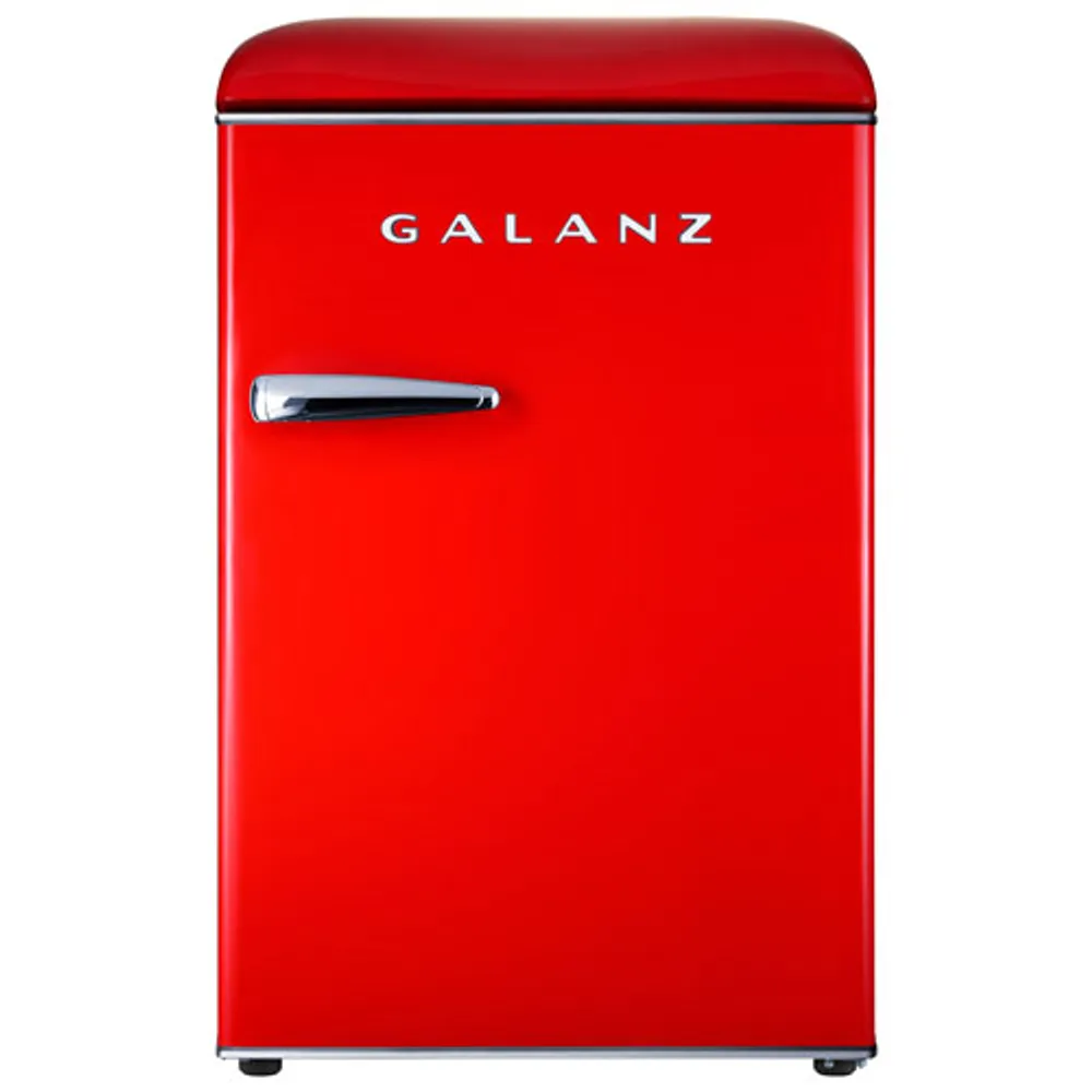 Galanz Retro 24" 2.5 Cu. Ft. Freestanding All-Fridge Refrigerator (GLR25MRDR10) - Hot Rod Red