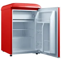 Galanz Retro 24" 2.5 Cu. Ft. Freestanding All-Fridge Refrigerator (GLR25MRDR10) - Hot Rod Red