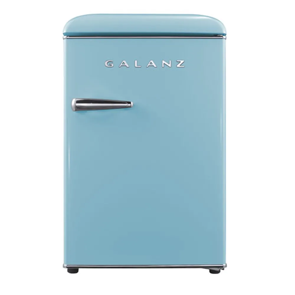 Galanz Retro 19" 2.5 Cu. Ft. Freestanding All-Fridge Refrigerator (GLR25MBER10) - Bebop Blue