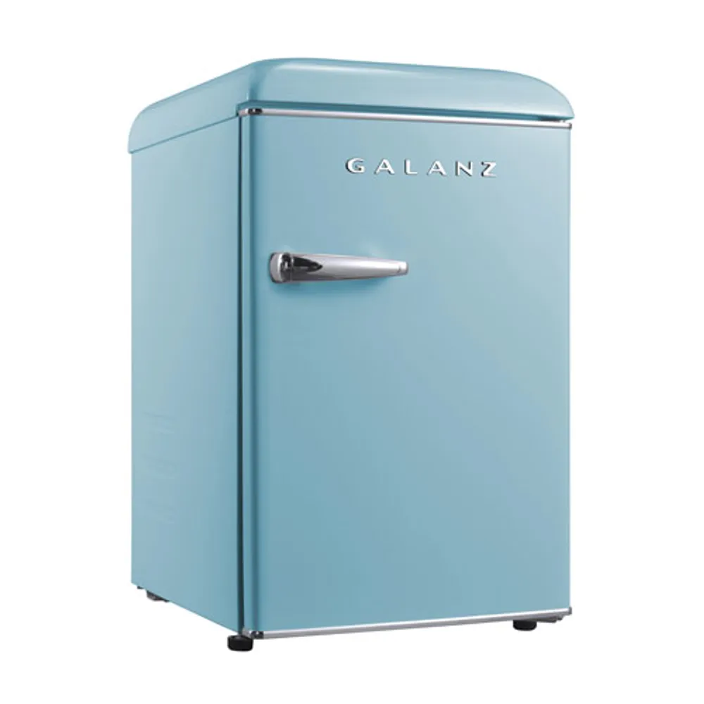Galanz Retro 19" 2.5 Cu. Ft. Freestanding All-Fridge Refrigerator (GLR25MBER10) - Bebop Blue
