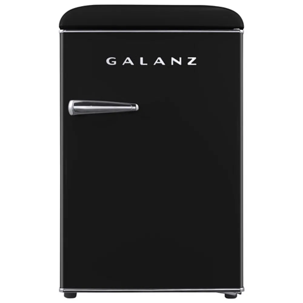 Galanz Retro 19" 2.5 Cu. Ft. Freestanding All-Fridge Refrigerator (GLR25MBKR10) - Vinyl Black