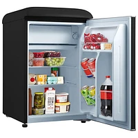 Galanz Retro 19" 2.5 Cu. Ft. Freestanding All-Fridge Refrigerator (GLR25MBKR10) - Vinyl Black