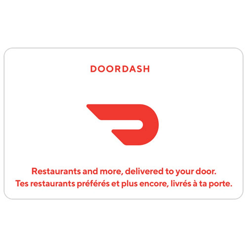 Carte-cadeau DoorDash - 100 $ - Téléchargement numérique