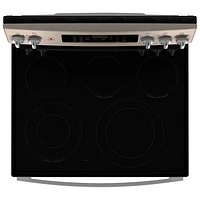 GE 30" 5.0 Cu. Ft. True Convection 5-Element Freestanding Electric Air Fry Range (JCB840ETES) - Slate