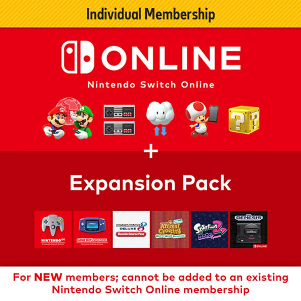 Nintendo Switch Online + Expansion Individual Pack Membership - Digital Download