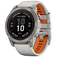 Garmin fēnix 7 Pro Sapphire Solar 47mm Bluetooth Multisport Smartwatch - Fog Grey/Ember Orange