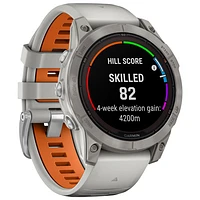 Garmin fēnix 7 Pro Sapphire Solar 47mm Bluetooth Multisport Smartwatch - Fog Grey/Ember Orange