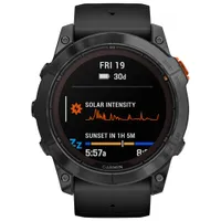 Garmin fenix 7X Pro Solar 51mm GPS Watch with Heart Rate Monitor - Slate Grey/Black