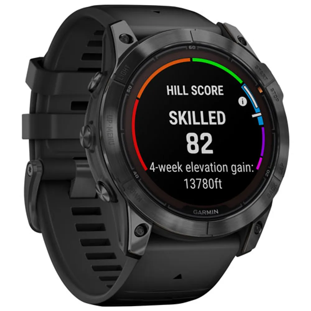Garmin fenix 7X Pro Solar 51mm GPS Watch with Heart Rate Monitor - Slate Grey/Black