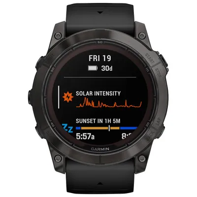 Garmin fenix 7X Pro Sapphire Solar 51mm GPS Watch with Heart Rate Monitor - Carbon Grey/Black