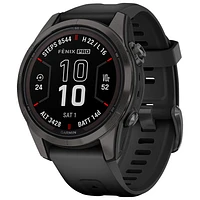 Garmin fēnix 7S Pro Sapphire Solar 42mm Bluetooth Multisport Smartwatch - Carbon Grey/Black