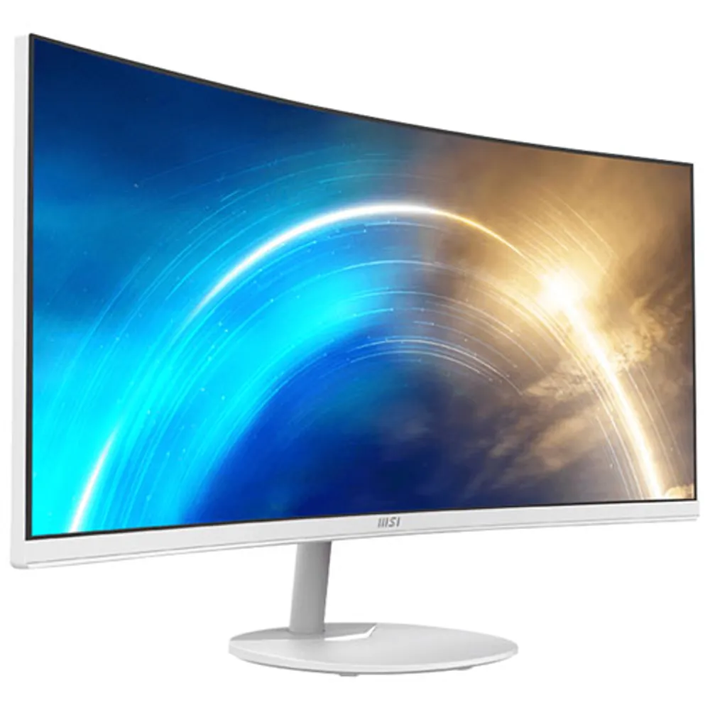 MSI Pro 34" QHD 100Hz 1ms GTG Curved VA LED FreeSync Gaming Monitor (MP341CQW) - White